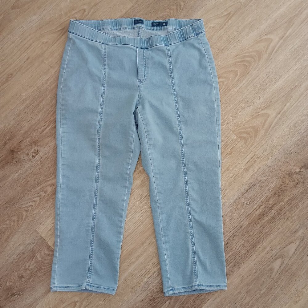 J Jill Slim Leg Ankle Jean Pull On Denim Pants Size XL